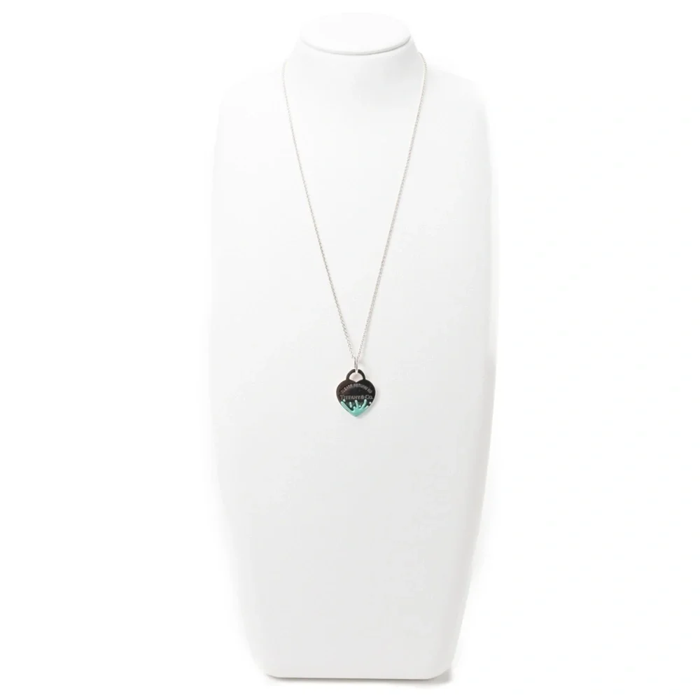 TIFFANY Blue Heart Necklace - Picture 2 of 8